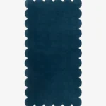 Aqualene Runner Rug Scalloped Edge