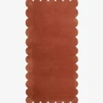 Autumn Embrace Runner Rug Scalloped Edge