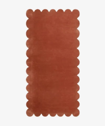 Autumn Embrace Runner Rug Scalloped Edge