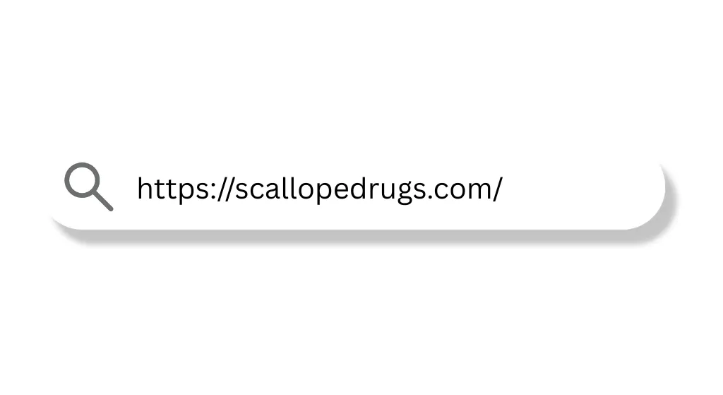Search bar graphic for ScallopedRugs.com, the official online store for buying modern, custom, and wavy floor rugs.