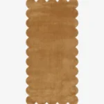 Honeystone Runner Rug Scalloped Edge
