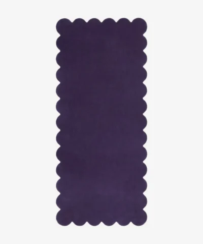 Midnight Serenade Runner Rug Scalloped Edge