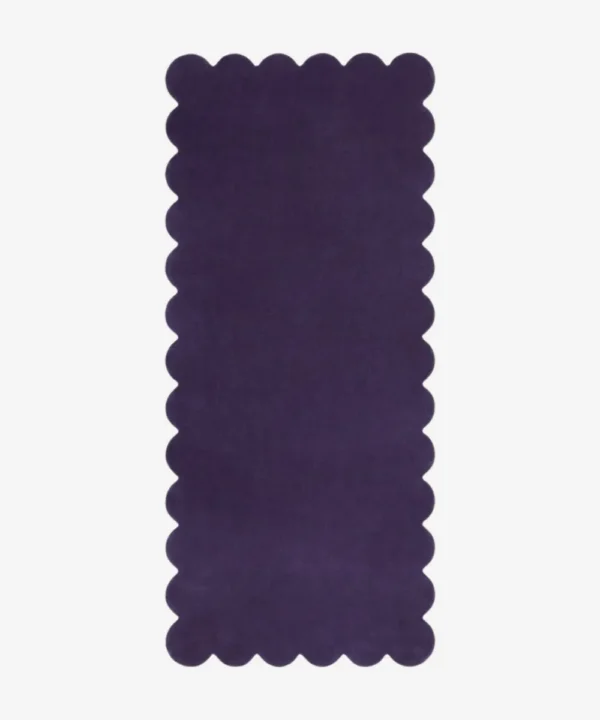 Midnight Serenade Runner Rug Scalloped Edge