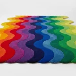 Aura Spectrum Colorful Wave Rug Texture