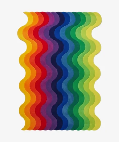 Aura Spectrum Rainbow Wavy Area Rug