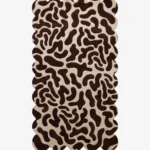 Topaz Lava Abstract Pattern Area Rug Flat Lay