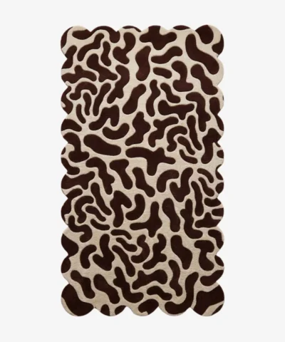 Topaz Lava Abstract Pattern Area Rug Flat Lay
