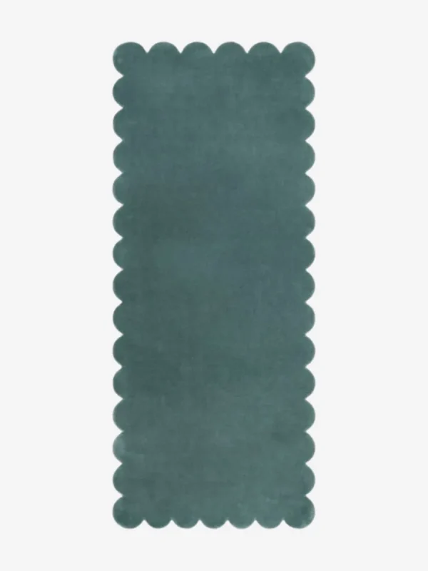 Tidefall Runner Rug Scalloped Edge